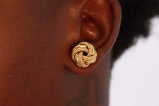 Boucles d'oreilles nœuds 15MM Bijoux or 18K - TRANSAC'OR