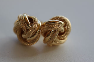 Boucles d'oreilles nœuds 15MM Bijoux or 18K - TRANSAC'OR