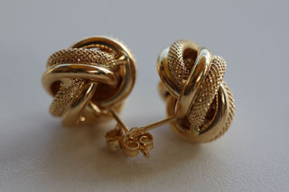 Boucles d'oreilles nœuds 15MM Bijoux or 18K - TRANSAC'OR
