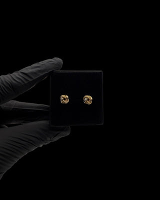 Boucles d’oreilles nœuds 3 ors 8mm Bijoux or 18K - TRANSAC'OR