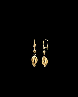 Boucles d’oreilles nœuds forcat 16mm Bijoux or 18K - TRANSAC'OR