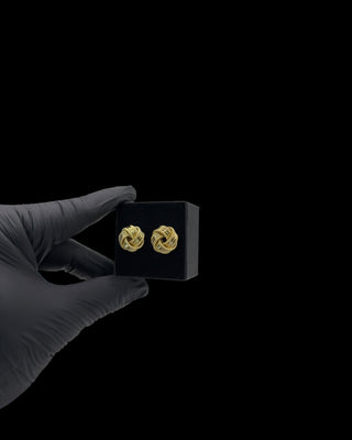 Boucles d’oreilles nœuds ultra 15mm Bijoux or 18K - TRANSAC'OR