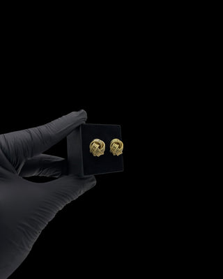 Boucles d’oreilles nœuds ultra 15mm Bijoux or 18K - TRANSAC'OR