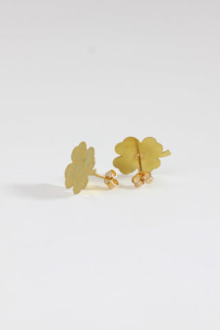 Boucles d’oreilles trèfle croco 15mm Bijoux or 18K - TRANSAC'OR