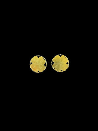 Boucles d’oreilles trèfle torsadée 14mm Bijoux or 18K - TRANSAC'OR