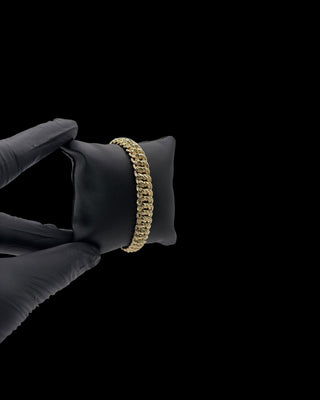 Bracelet maille américaine 10mm 20cm Bijoux or 18K - TRANSAC'OR