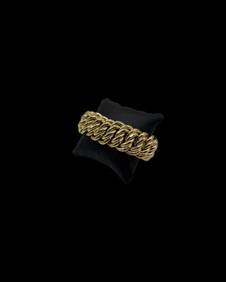 Bracelet maille américaine 26mm 22cm Bijoux or 18K - TRANSAC'OR