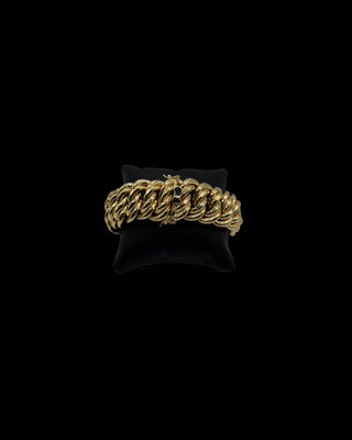 Bracelet maille américaine 26mm 22cm Bijoux or 18K - TRANSAC'OR
