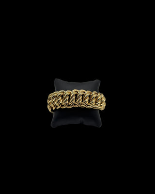 Bracelet maille américaine 26mm 22cm Bijoux or 18K - TRANSAC'OR
