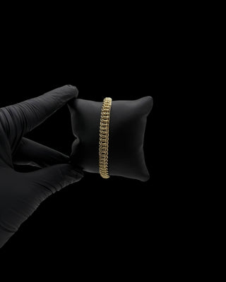 Bracelet maille américaine 8mm 19cm Bijoux or 18K - TRANSAC'OR