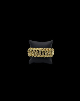 Bracelet maille américaine GRAZIELLA 26mm 23cm Bijoux or 18K - TRANSAC'OR
