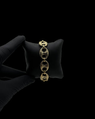 Bracelet maille café grannulés 15mm Bijoux or 18K - TRANSAC'OR