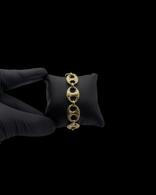 Bracelet maille café grannulés 15mm Bijoux or 18K - TRANSAC'OR