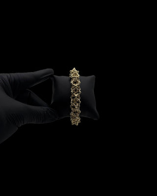 Bracelet maille cyclone 14mm 22cm Bijoux or 18K - TRANSAC'OR
