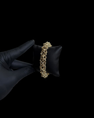Bracelet maille cyclone 14mm 22cm Bijoux or 18K - TRANSAC'OR