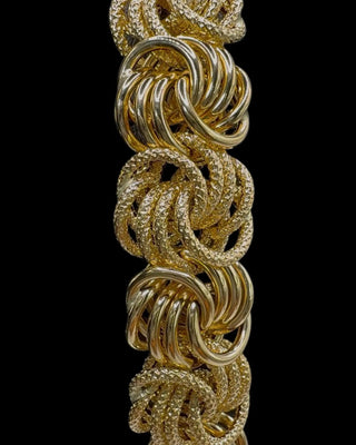 Bracelet maille macaron 12mm 21cm Bijoux or 18K - TRANSAC'OR