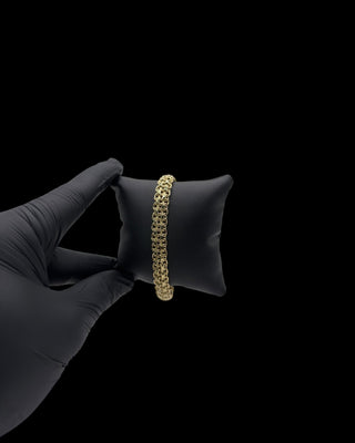 Bracelet maille paillasson 8mm 21cm Bijoux or 18K - TRANSAC'OR