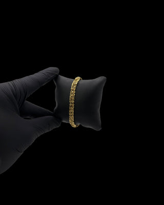 Bracelet maille royale plate 7mm 19cm Bijoux or 18K - TRANSAC'OR