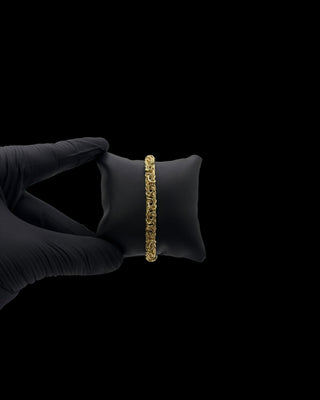 Bracelet maille royale plate 7mm 19cm Bijoux or 18K - TRANSAC'OR