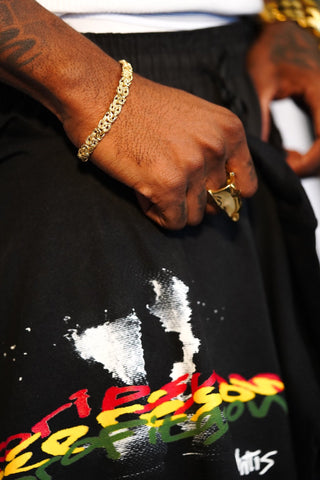 Bracelet maille royale sablé et lisse 8mm 20cm Bijoux or 18K - TRANSAC'OR