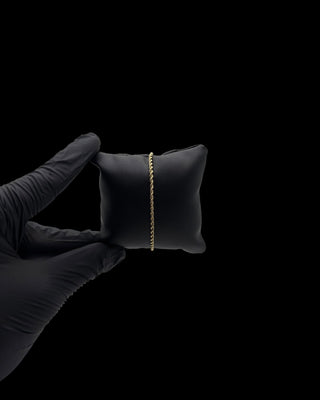 Bracelet maille torsadée 2mm 18cm Bijoux or 18K - TRANSAC'OR