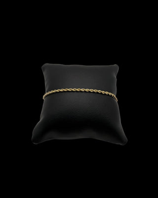 Bracelet maille torsadée 2mm 18cm Bijoux or 18K - TRANSAC'OR