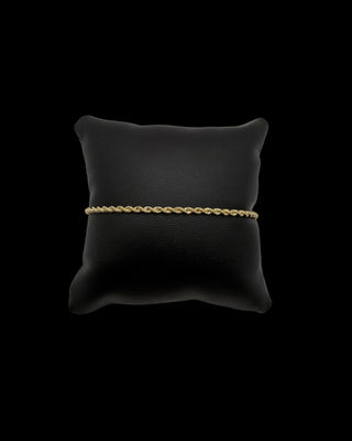 Bracelet maille torsadée 2mm 18cm Bijoux or 18K - TRANSAC'OR
