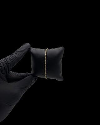 Bracelet maille torsadée 2mm 18cm Bijoux or 18K - TRANSAC'OR