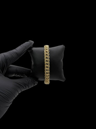 Bracelet maille triple sirop 10mm 21cm Bijoux or 18K - TRANSAC'OR