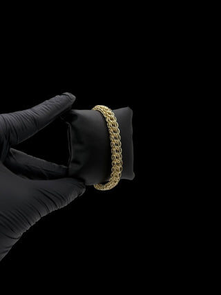 Bracelet maille triple sirop 10mm 21cm Bijoux or 18K - TRANSAC'OR