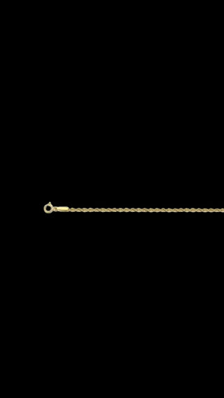 Chaîne de cheville torsadée 1.7mm 25cm Bijoux or 18K - TRANSAC'OR