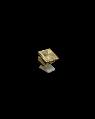 Chevalière biscuit carré 26mm Bijoux or 18K - TRANSAC'OR