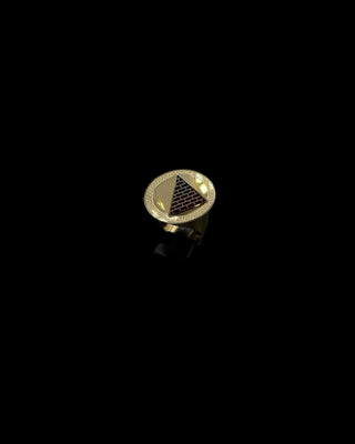 Chevalière pyramide 28mm Bijoux or 18K - TRANSAC'OR