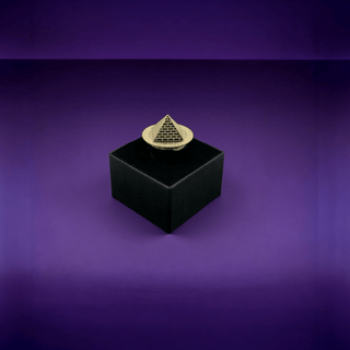 Chevalière pyramide 28mm Bijoux or 18K - TRANSAC'OR