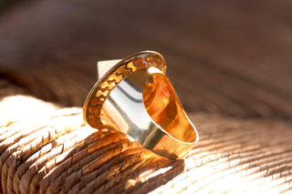 Chevalière pyramide 28mm Bijoux or 18K - TRANSAC'OR