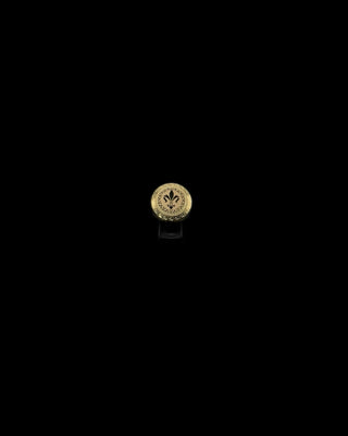 Chevalière Ronde fleur de lys Bijoux or 18K - TRANSAC'OR