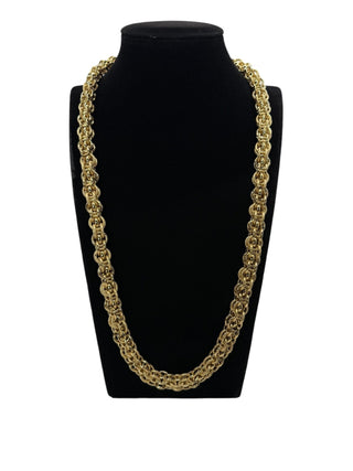 Collier double gros sirop sablé et lisse 10mm 60cm Bijoux or 18K - TRANSAC'OR