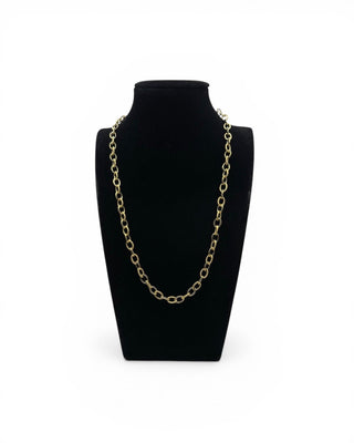 Collier forçat sablé et lisse 6mm 50cm Bijoux or 18K - TRANSAC'OR
