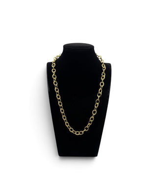 Collier forçat sablé et lisse 8mm 50cm Bijoux or 18K - TRANSAC'OR