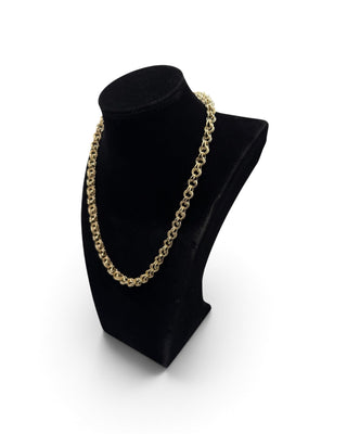 Collier gros sirop sablé et lisse 6mm 45cm Bijoux or 18K - TRANSAC'OR