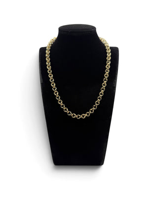 Collier gros sirop sablé et lisse 6mm 45cm Bijoux or 18K - TRANSAC'OR