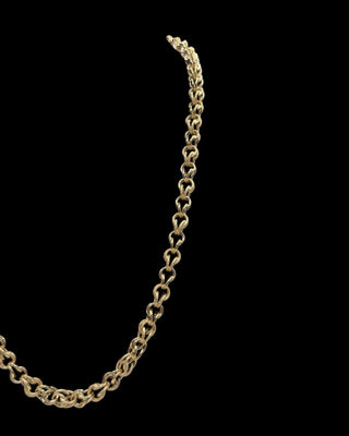 Collier gros sirop sablé et lisse 6mm 45cm Bijoux or 18K - TRANSAC'OR