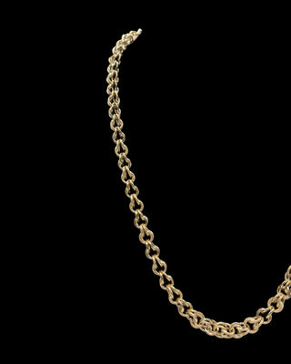 Collier gros sirop sablé et lisse 6mm 45cm Bijoux or 18K - TRANSAC'OR