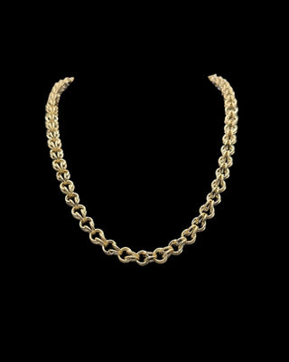 Collier gros sirop sablé et lisse 6mm 50cm Bijoux or 18K - TRANSAC'OR