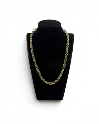 Collier gros sirop sablé et lisse 6mm 50cm Bijoux or 18K - TRANSAC'OR