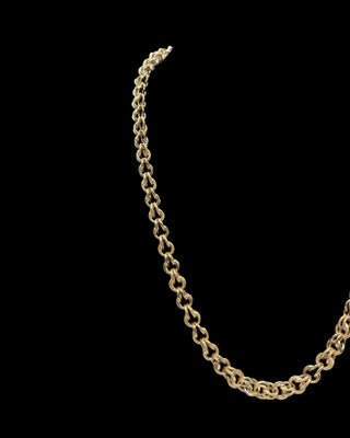 Collier gros sirop sablé et lisse 6mm 50cm Bijoux or 18K - TRANSAC'OR