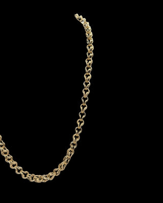 Collier gros sirop sablé et lisse 6mm 50cm Bijoux or 18K - TRANSAC'OR