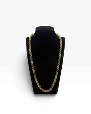 Collier gros sirop sablé et lisse 6mm 60cm Bijoux or 18K - TRANSAC'OR