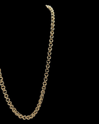 Collier gros sirop sablé et lisse 6mm 60cm Bijoux or 18K - TRANSAC'OR
