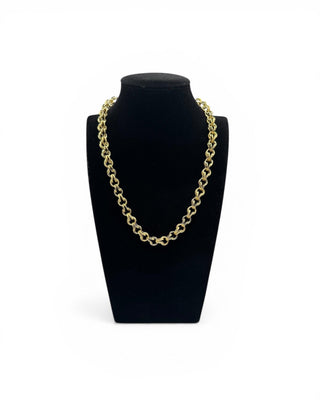 Collier gros sirop sablé & lisse 8MM 45CM Bijoux or 18K - TRANSAC'OR